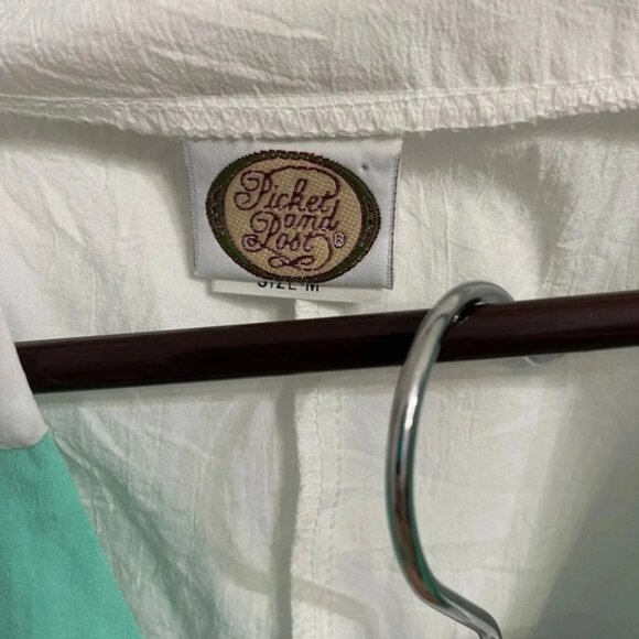 Vintage Picket & Post Women’s Windsuit Top Pants Size Medium 80’s Retro White - Picture 4 of 9